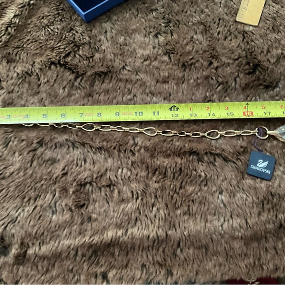 GORGEOUS NEW SWAROVSKI champagne pear shape stone toggle necklace NIB amazing - Picture 6 of 9